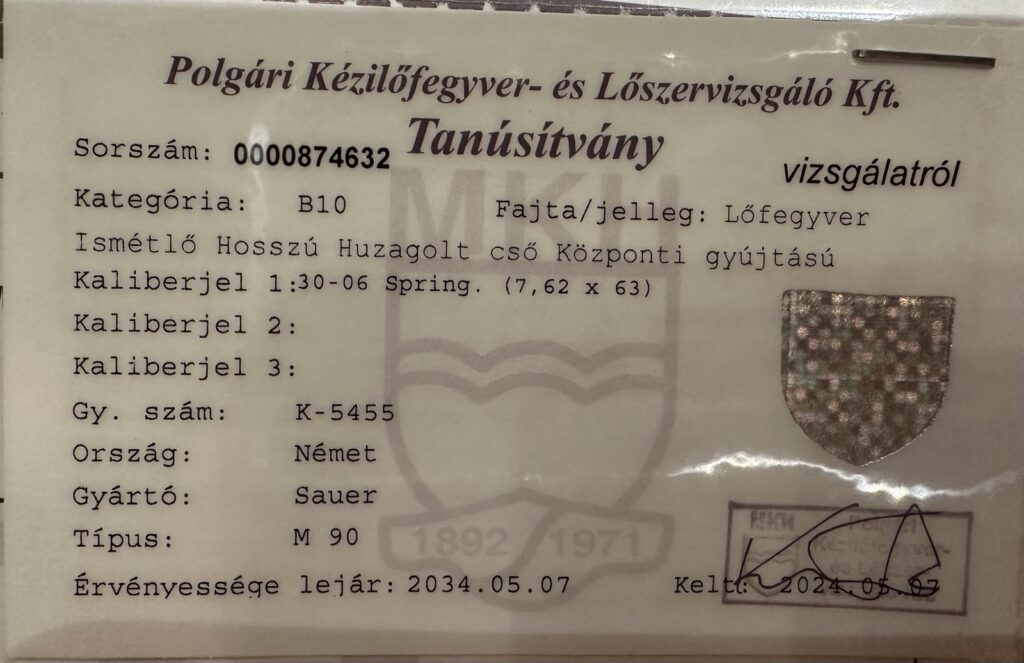 Sauer 90 puska eladó a rajta lávő távcsővel együtt.